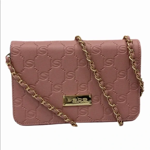 Bebe mauve crossbody with gold & mauve chain - Picture 13 of 14